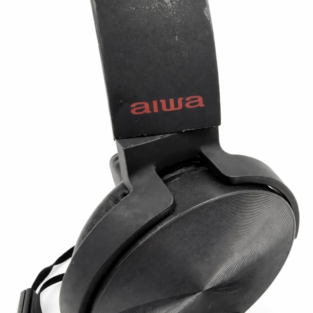 AIWA Wired Stereo Headphones Over-Ear Classic Vintage Style Tested Working Good